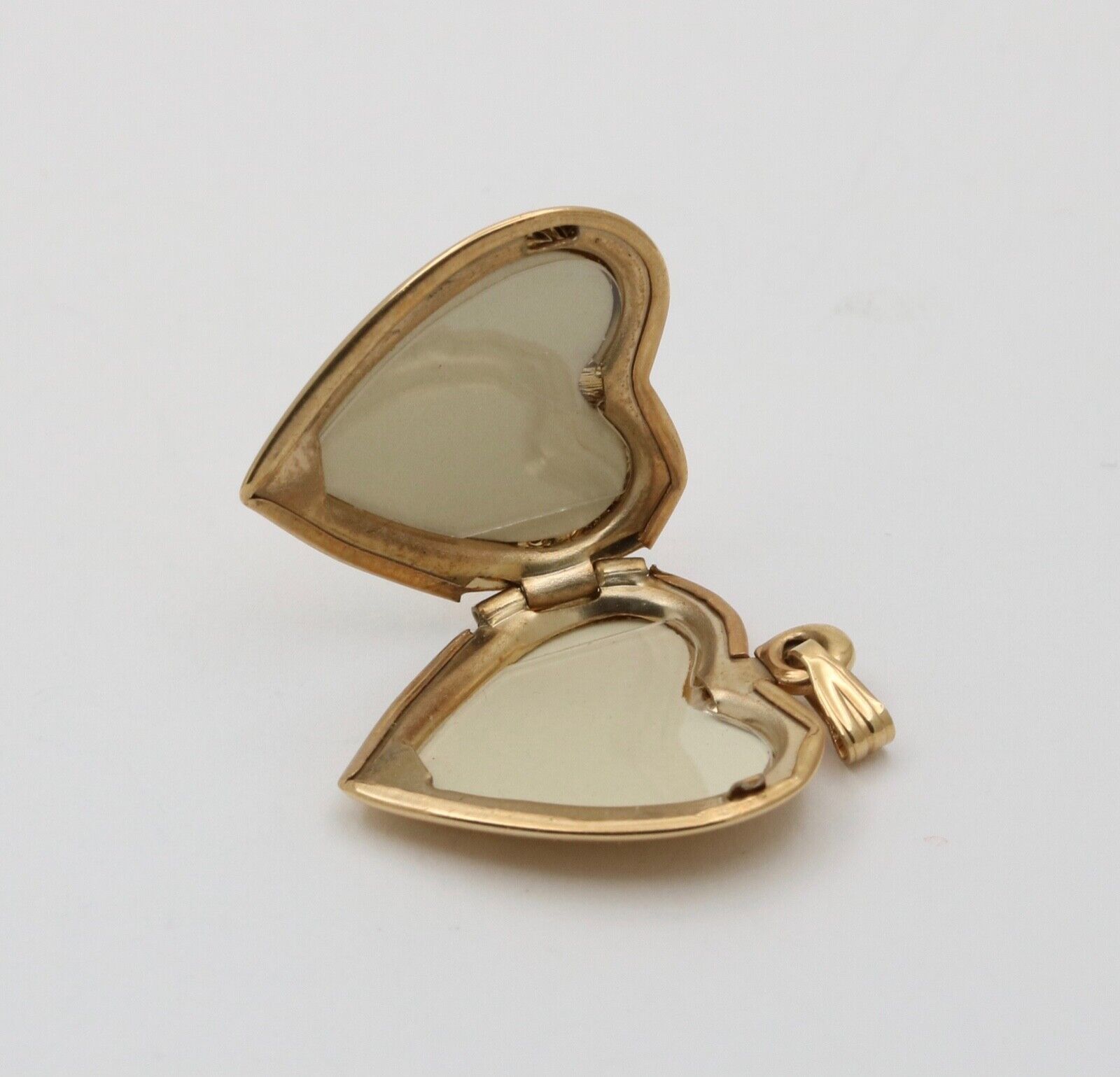 Vintage Heart "I Love You" 14K Yellow Pink Gold  Locket Pendant