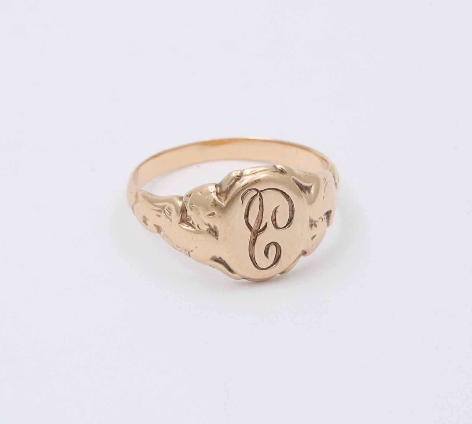 Victorian Signet 10K Yellow Gold Ring
