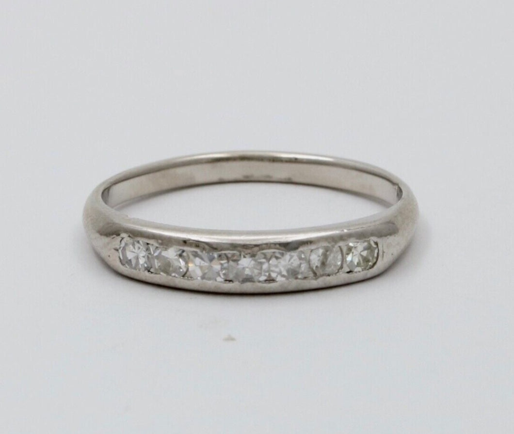 Vintage Diamonds Platinum Wedding Band