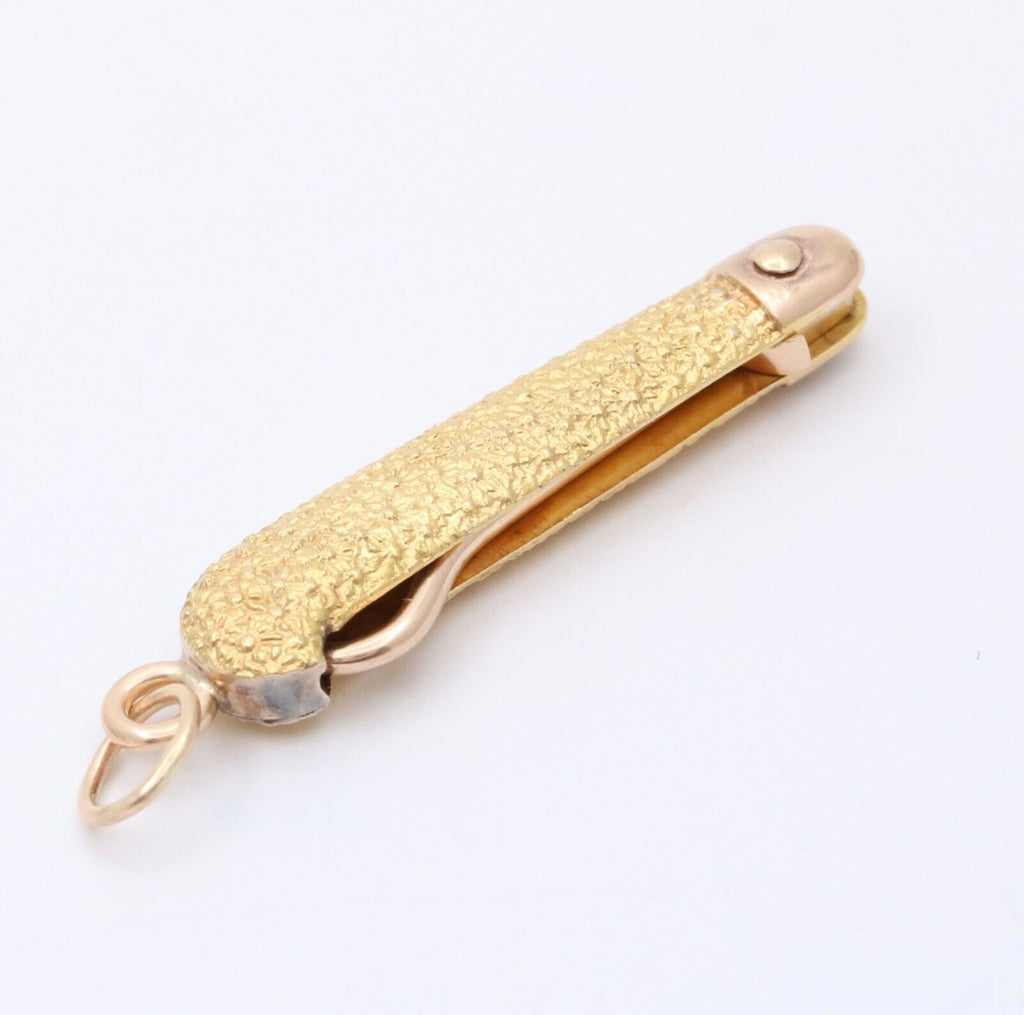 Victorian 14K Yellow Gold Watch Button Hook Tool FOB Pendant