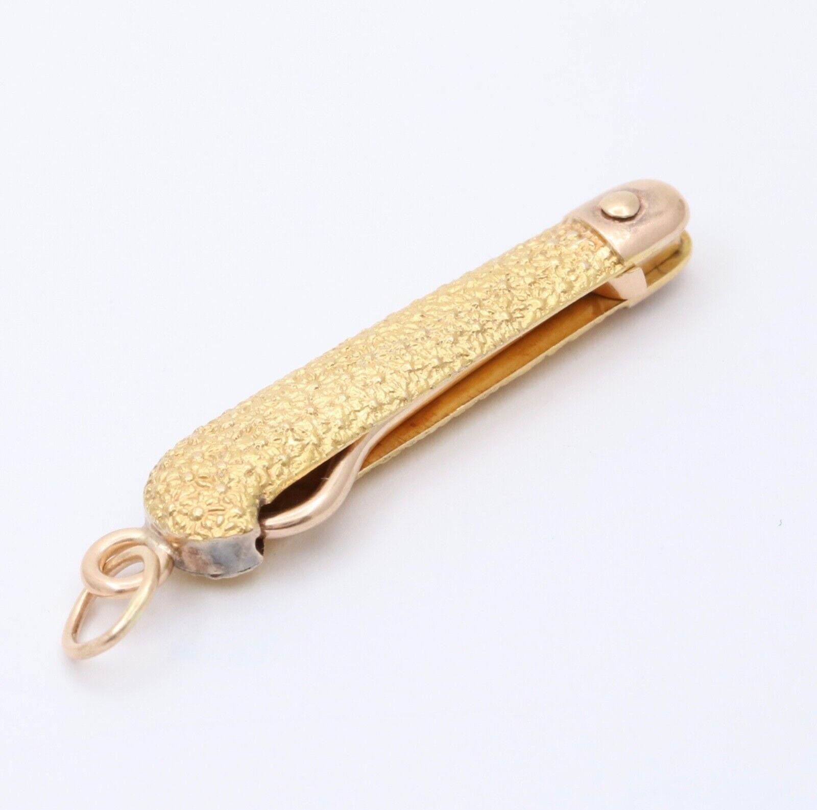 Victorian 14K Yellow Gold Watch Button Hook Tool FOB Pendant