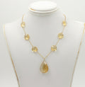 Vintage 14K Yellow Gold Natural Citrine Necklace