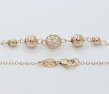 Load image into Gallery viewer, Vintage 14K Yellow Gold Ball Wire Necklace
