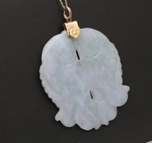 Load image into Gallery viewer, Vintage 10K Yellow Gold Jade Two Carps Good Luck Pendant Charm
