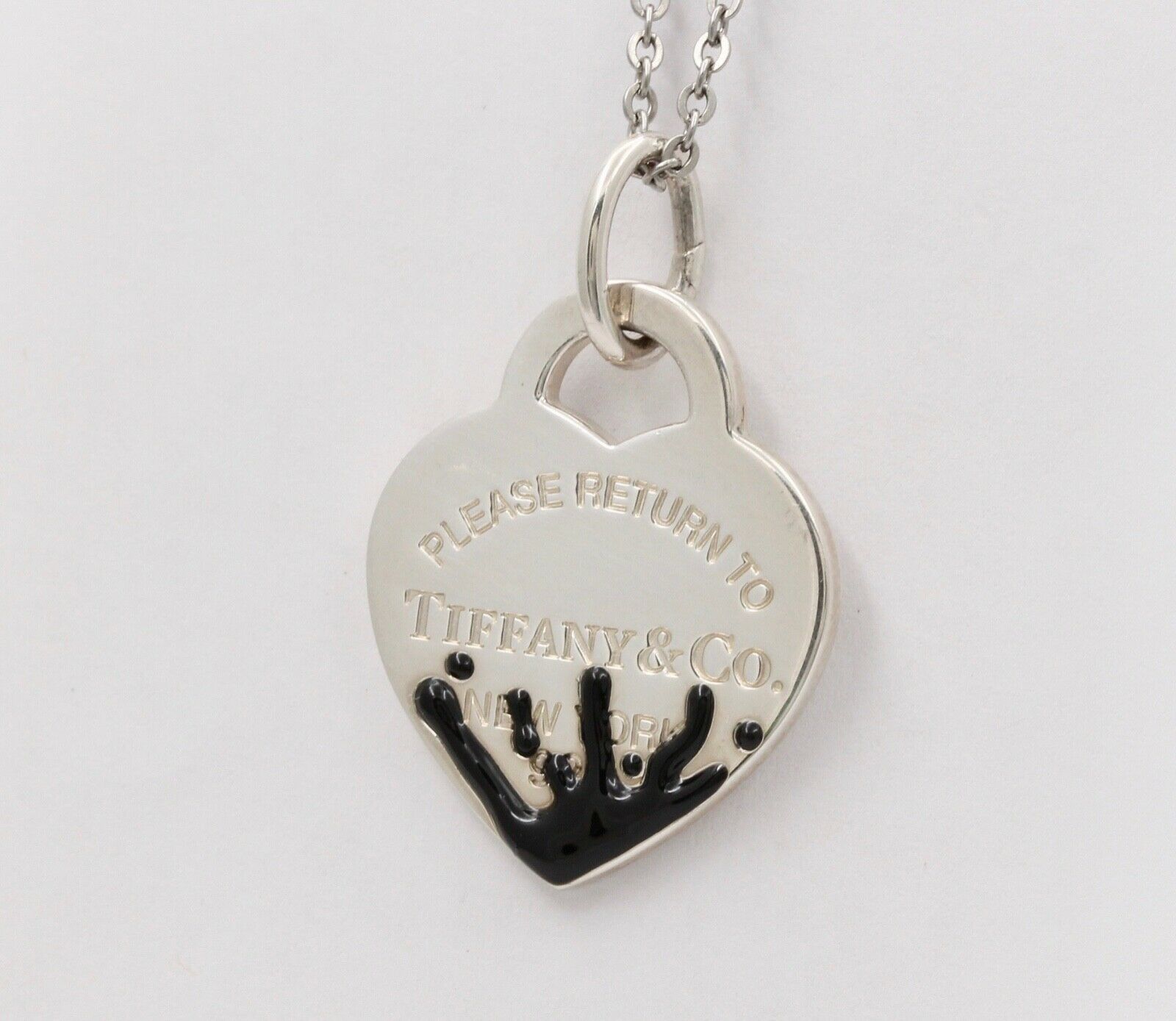 Tiffany and Co. Splash Heart Tag Charm Pendant