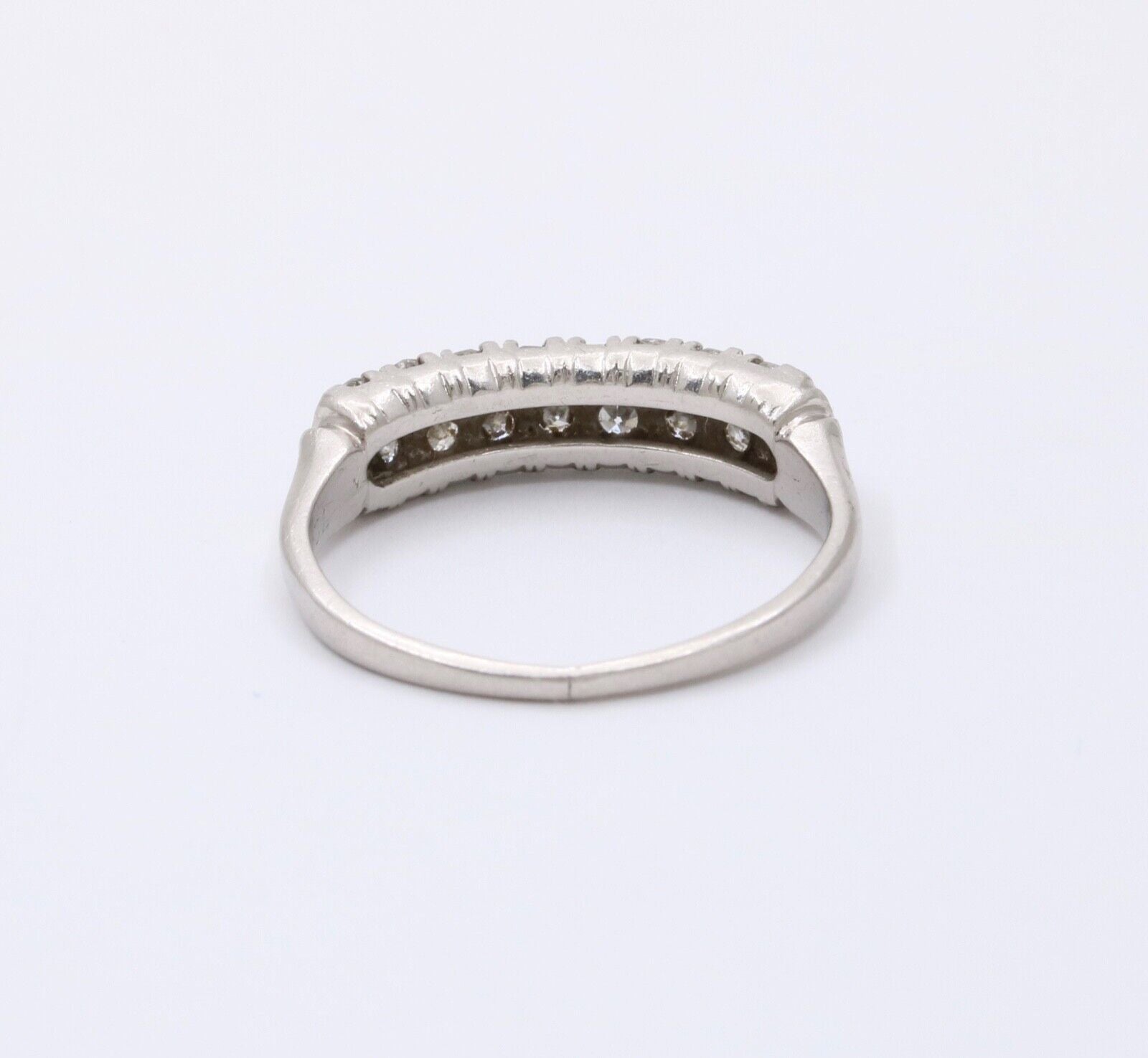 Antique Art Deco Diamond Platinum Ring band, Wedding Band