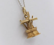 Load image into Gallery viewer, Vintage 14K Yellow Gold Windmill Pendant
