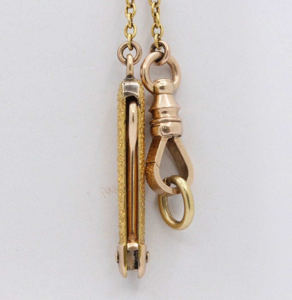 Vintage 14K Yellow Gold Button Hook Watch Fob