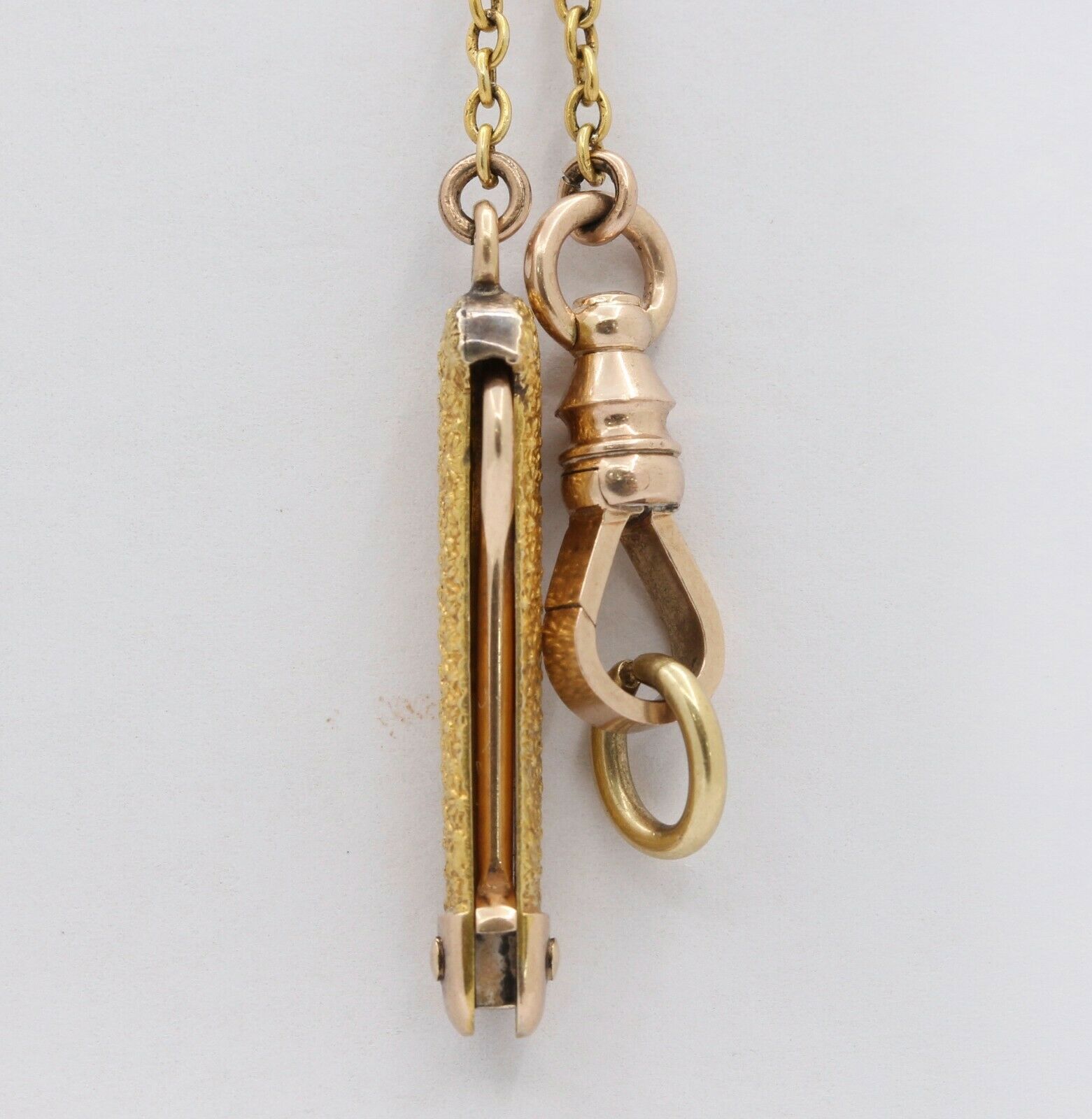 Vintage 14K Yellow Gold Button Hook Watch Fob