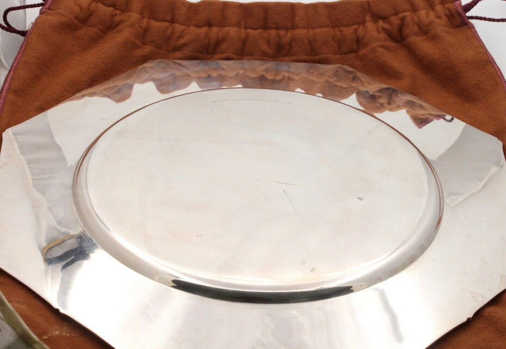 Tiffany and Co. Bamboo Octagonal Serving Dish 925 Sterling Silver