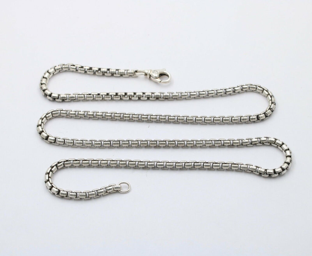 Classic David Yurman 22 inches sterling silver Rounded Venetian Link Necklace