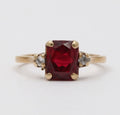 Victorian Ruby Diamonds 10K Rose Gold Ring