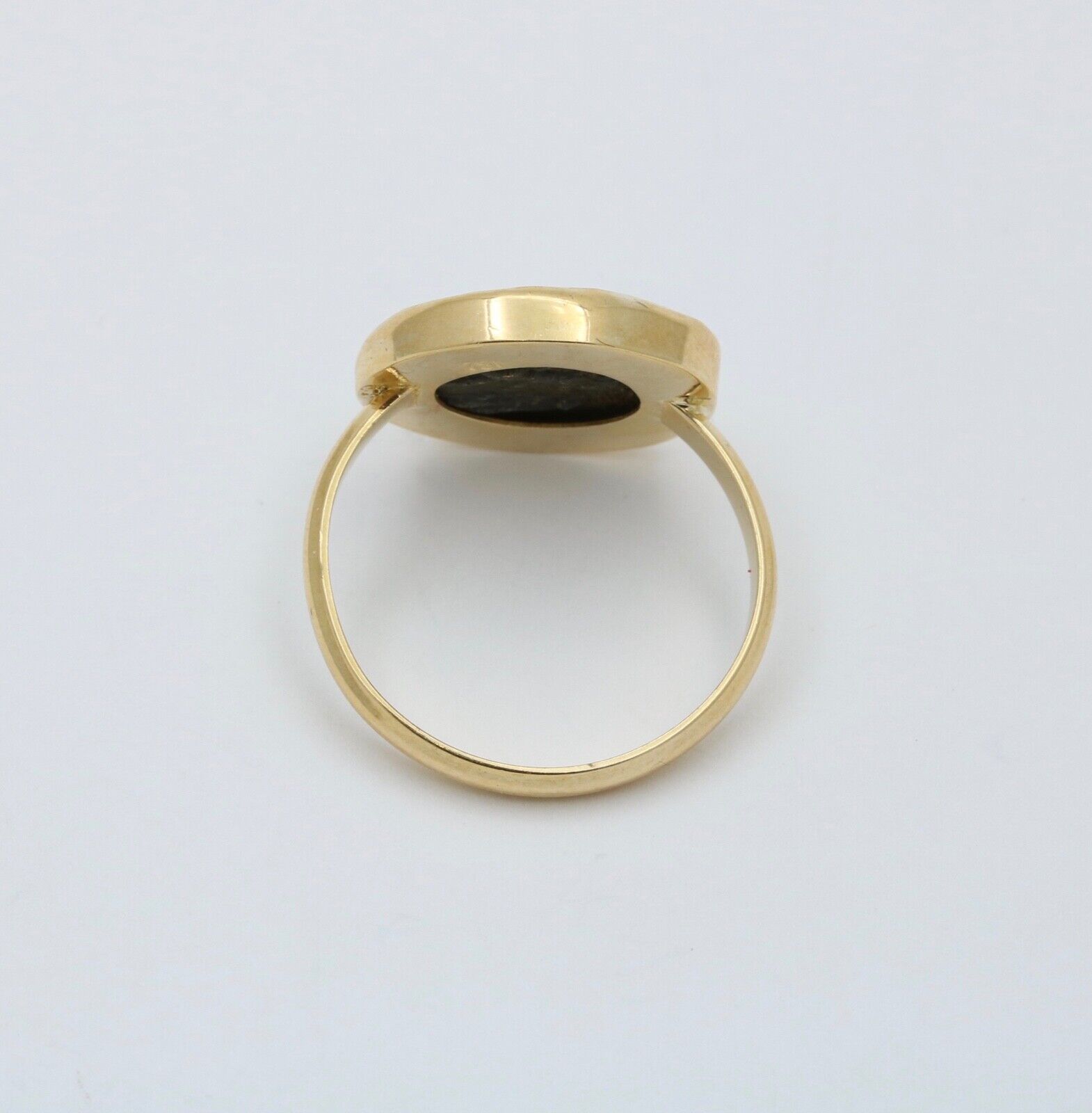 Vintage 18K Yellow Gold Ancient Coin Ring.