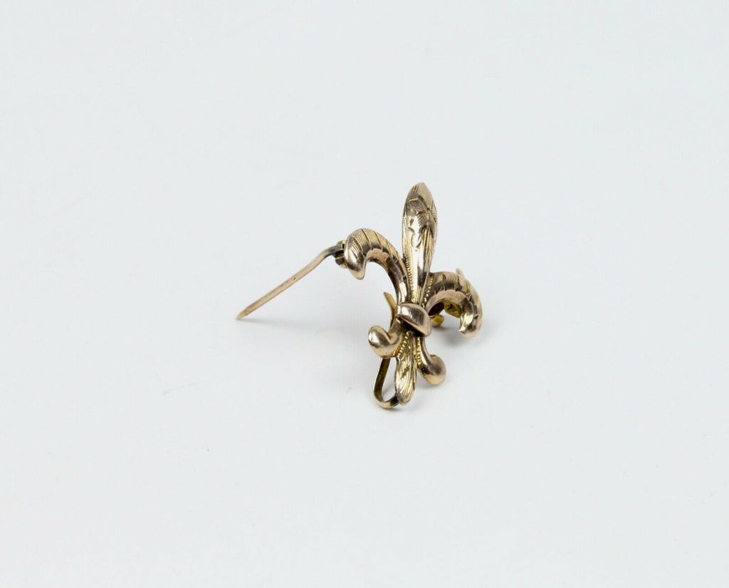 Victorian 12K Fleur De Lis Brooch