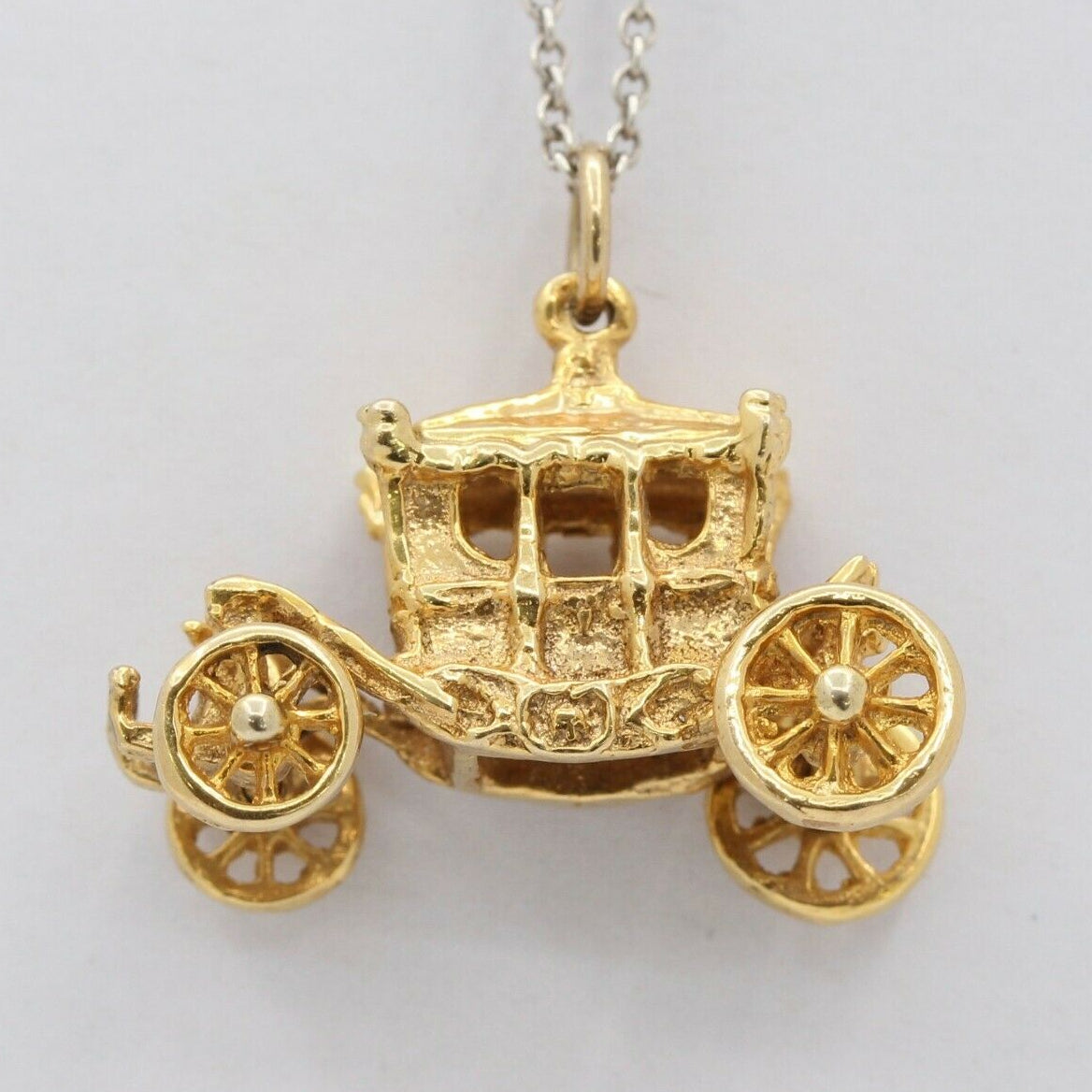 Vintage 9K Yellow Gold Carriage Charm