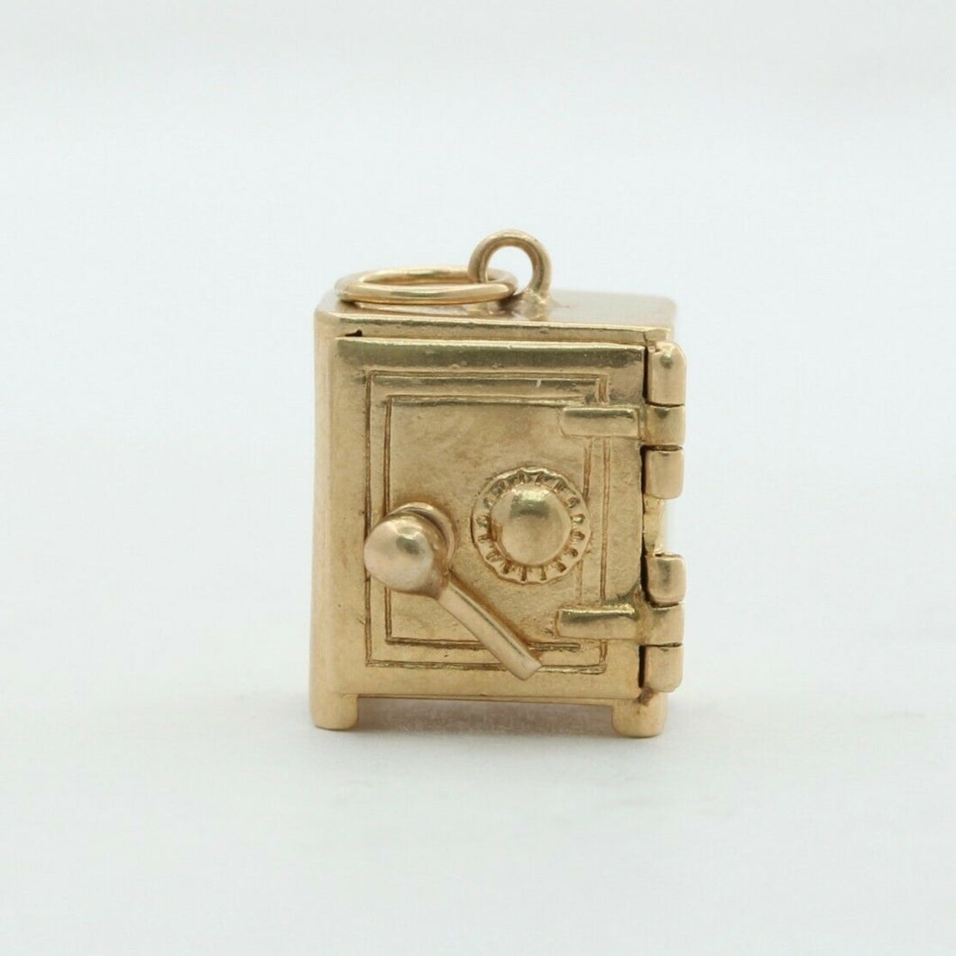 Vintage 14K Yellow Gold Safe Charm