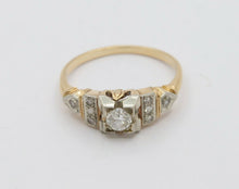 Load image into Gallery viewer, Vintage 14K Yellow Gold Diamond Engagement Ring
