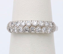 Load image into Gallery viewer, Antique Art Deco Diamond Platinum Ring band, Wedding Band
