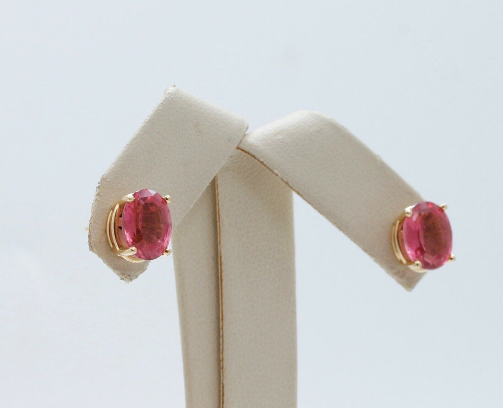 Beautiful Vintage Pink Tourmaline Earring Studs