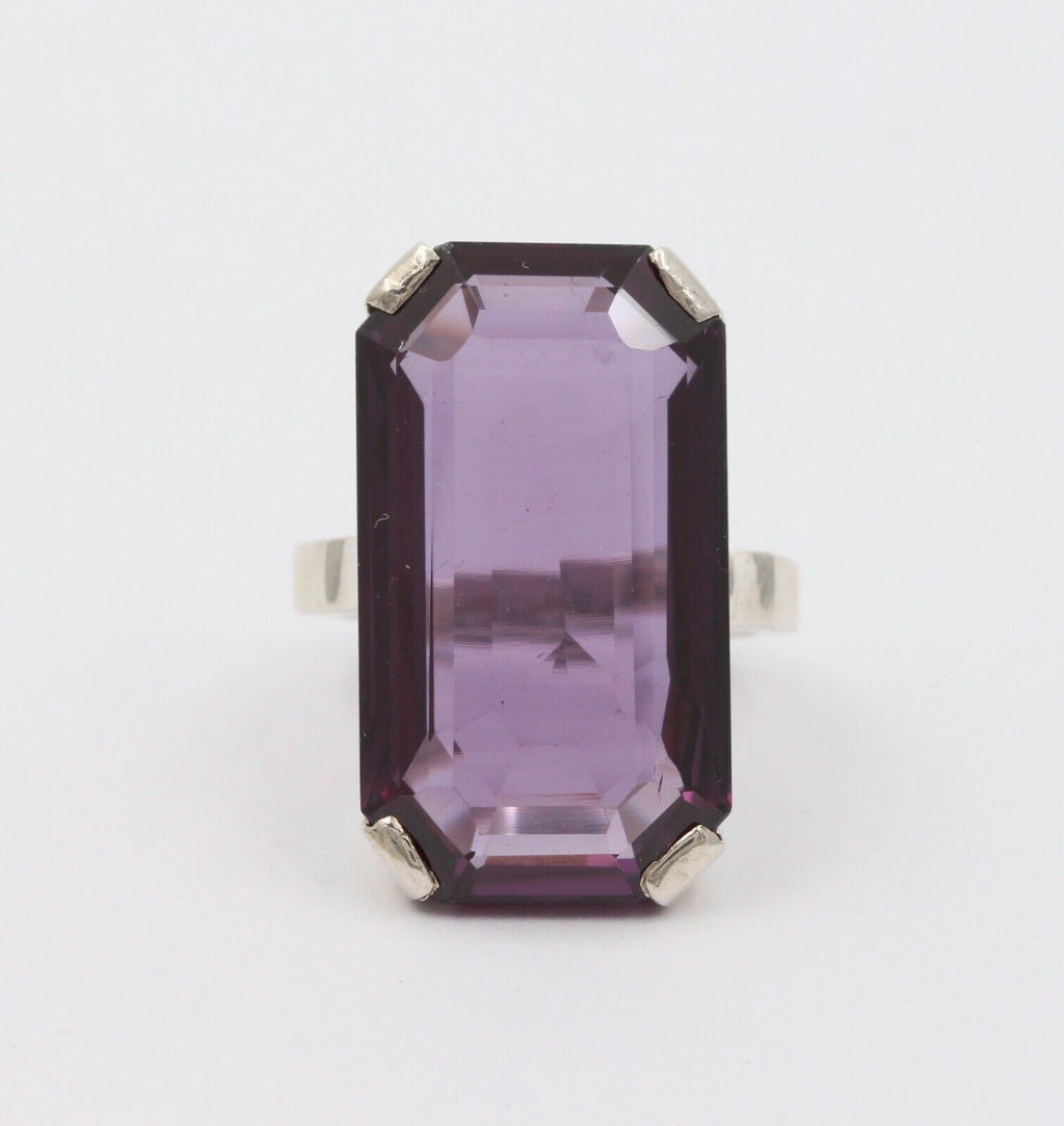 Vintage Huge Tourmaline Sterling Silver Statement Ring