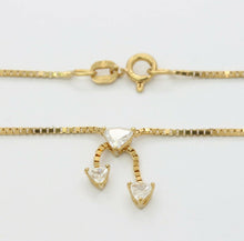 Load image into Gallery viewer, Vintage 18K Yellow Gold Diamond Box Chain Bow Tie Pendant
