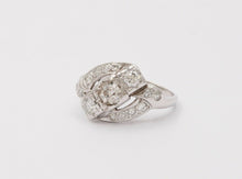 Load image into Gallery viewer, Antique Art Deco Old Mine Cut Diamond 14K White Gold Ring, Engagement Ring.
