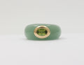 Vintage Jade Peridot 14K Yellow Gold Ring