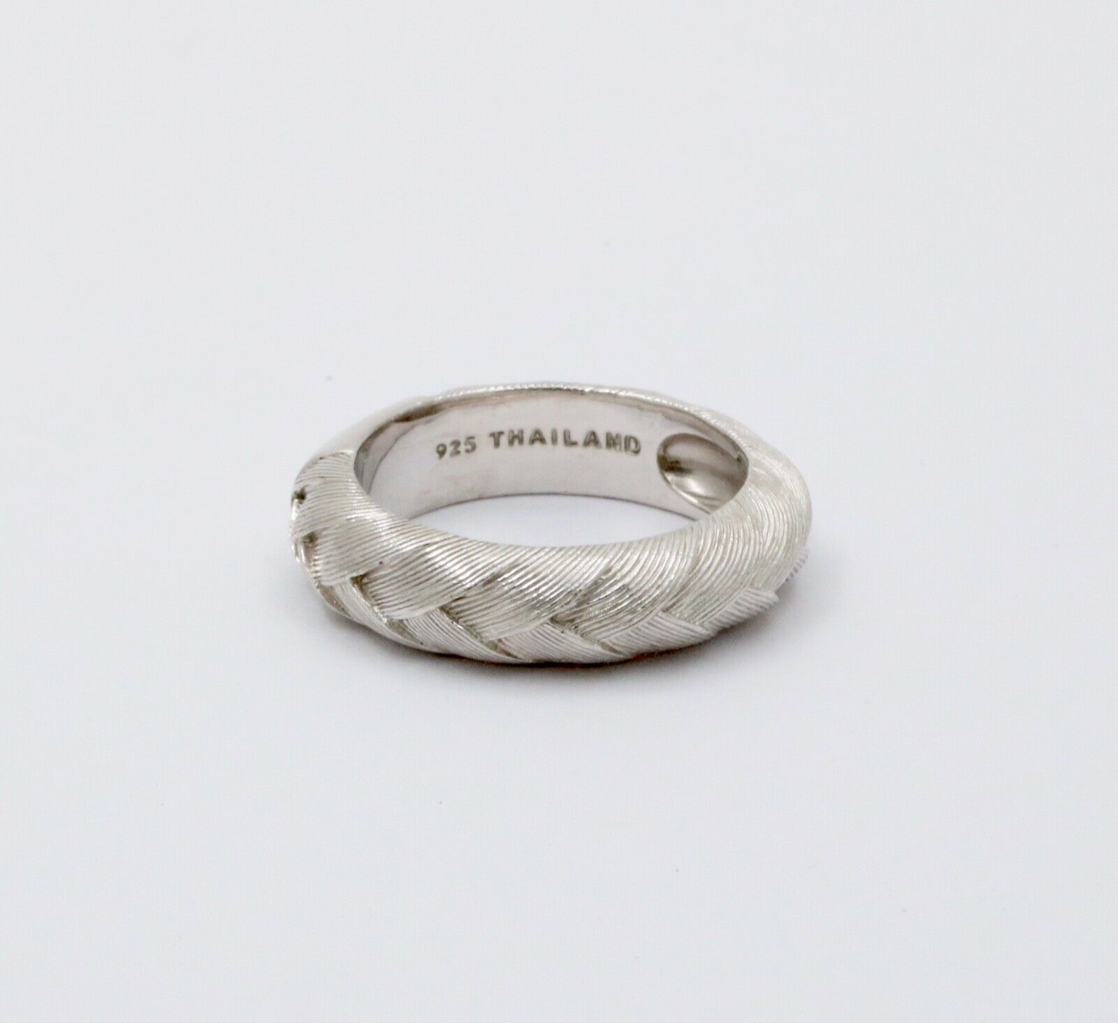 Vintage Judith Ripka Weave 925 Sterling Silver Ring Band