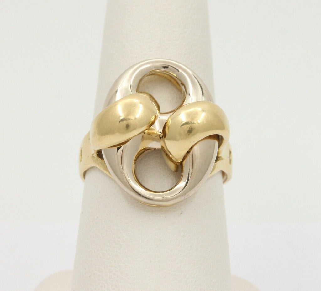 Vintage 18K Two Tone Gucci Link Ring
