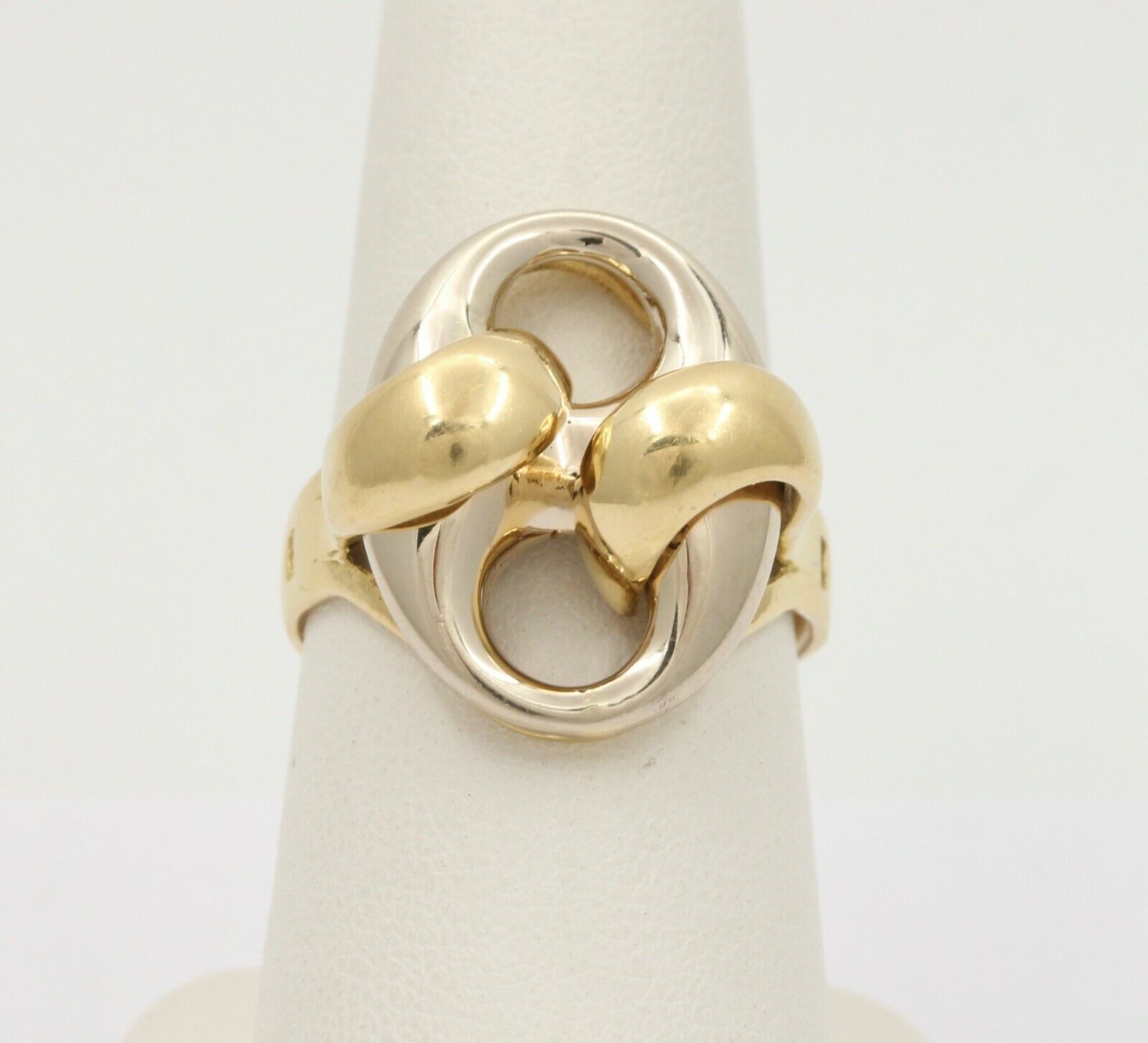 Vintage 18K Two Tone Gucci Link Ring