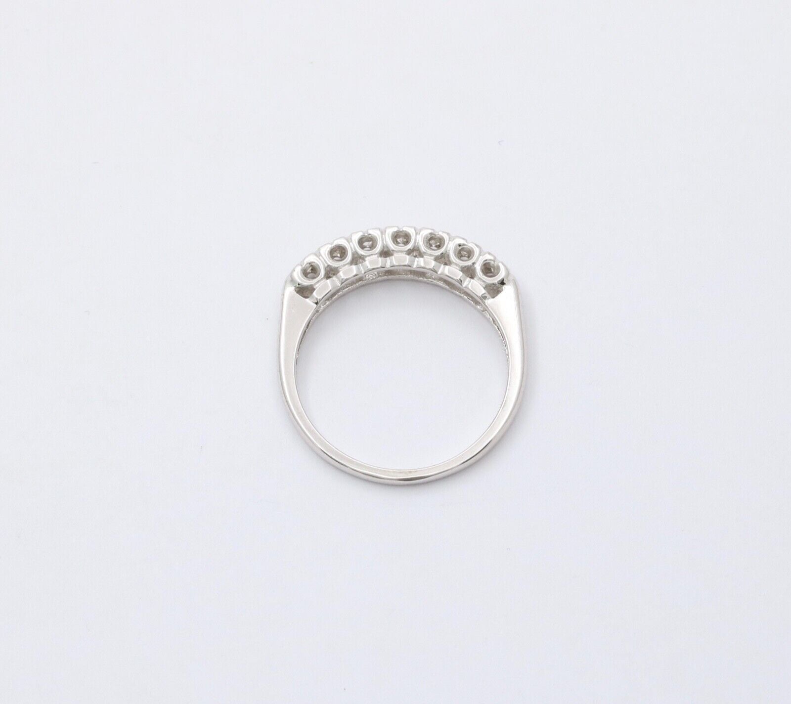 Vintage 14K Gold Diamond Half Eternity Ring Band