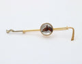 Antique Essex Crystal 14K Yellow Gold Horse Bar Pin. Hat Lapel