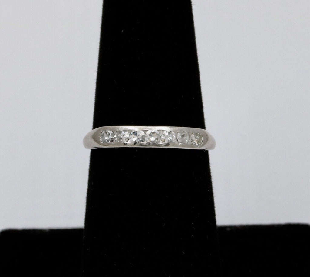 Vintage Diamonds Platinum Wedding Band