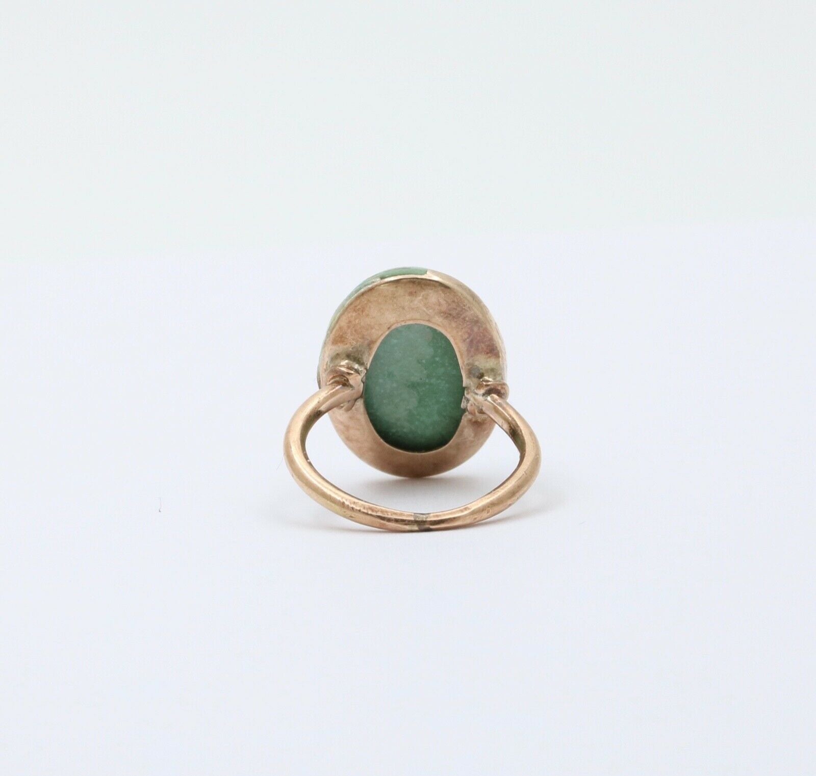 Victorian Cabochon Turquoise 14K Yellow Gold Ring