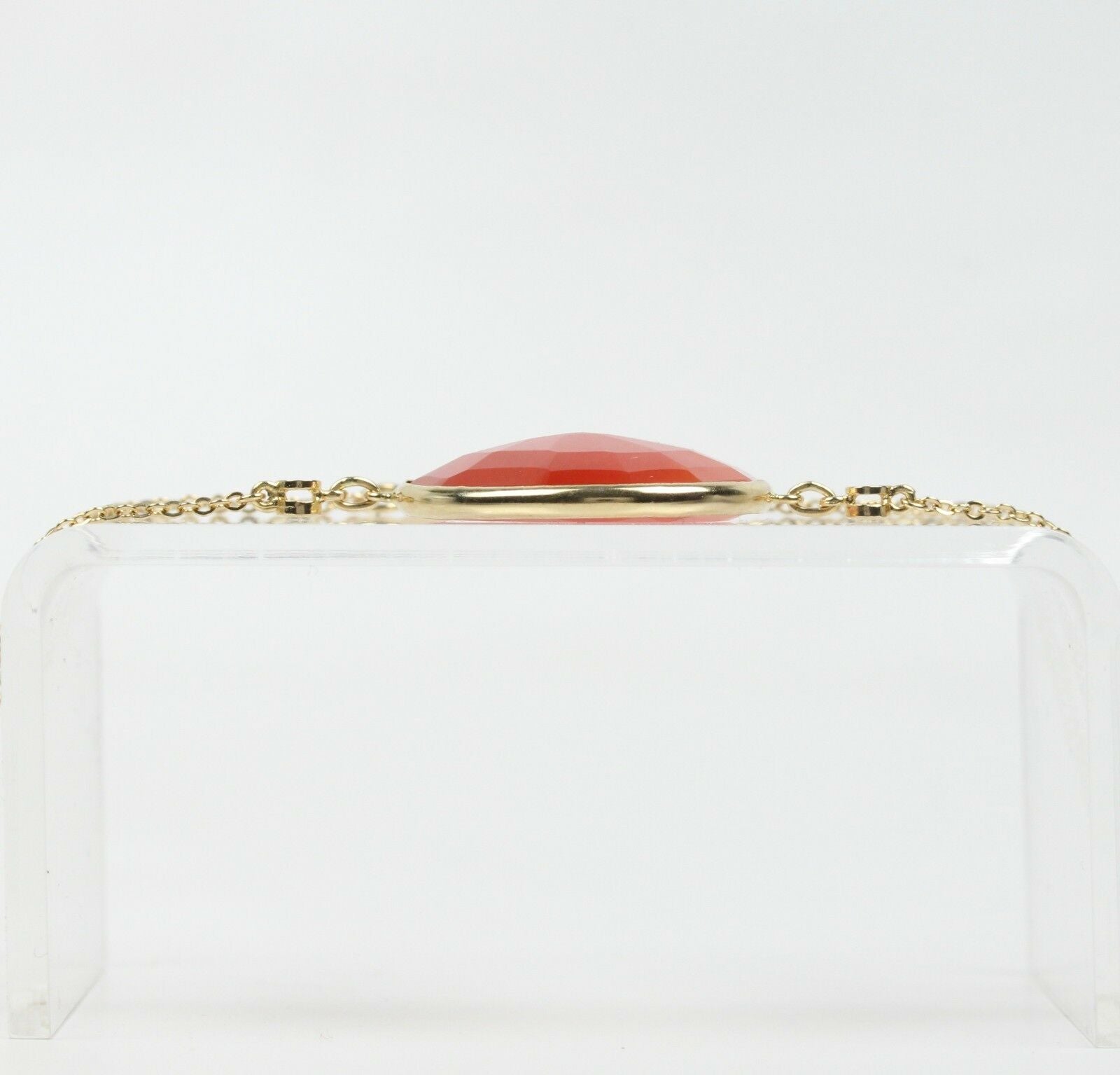 Vintage 14K Yellow Gold Agate Diamond Necklace