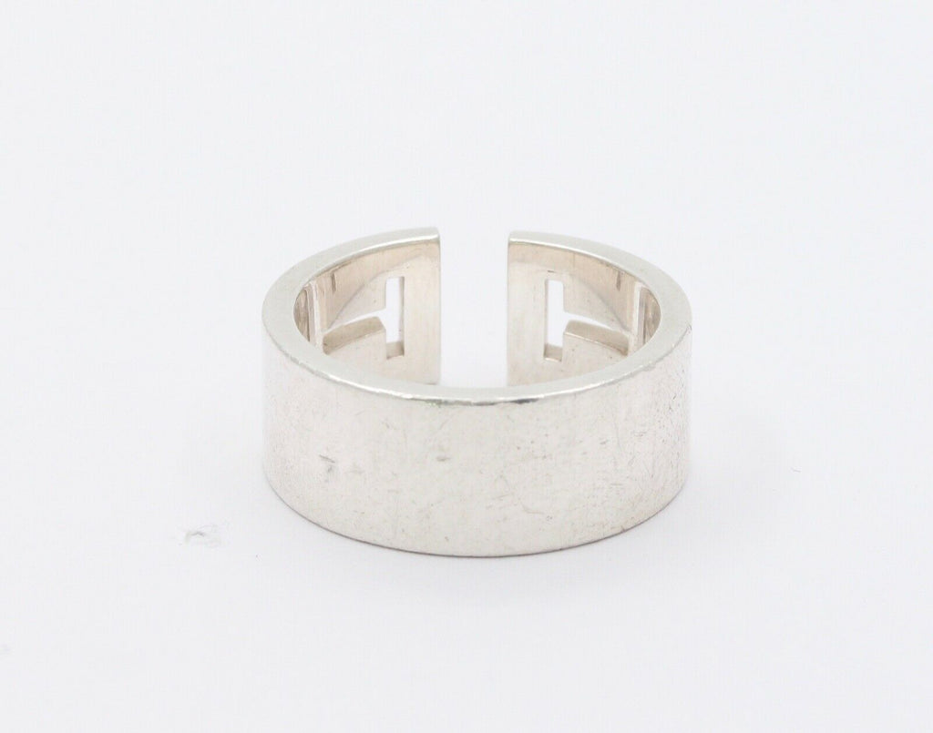 Tiffany and Co. Carved T Split Ring 925 Sterling Vintage Retired Band