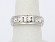 Load image into Gallery viewer, Vintage .97 carats Diamond Half Eternity Wedding Ring Band
