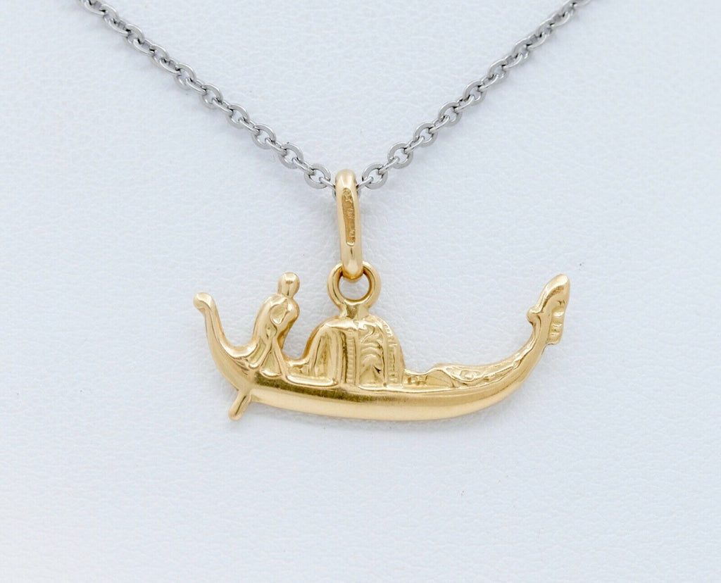 Vintage Italian Venetian Gondola Boat Pendant Charm