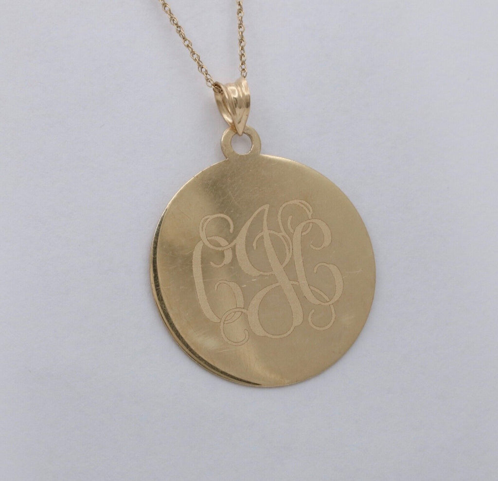 Vintage Saint Raphael 14K Yellow Gold Medallion Charm Pendant