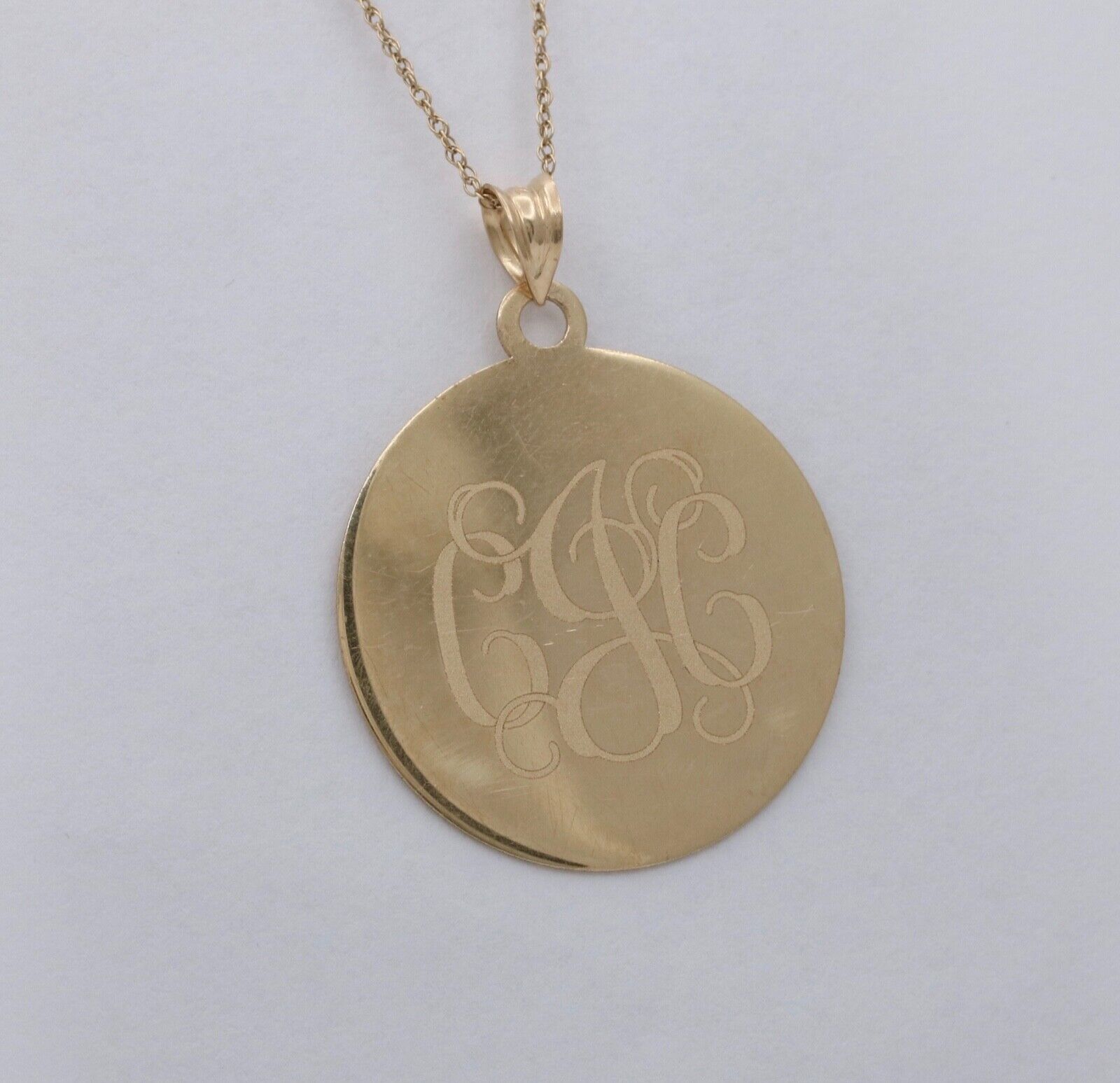 Vintage Saint Raphael 14K Yellow Gold Medallion Charm Pendant
