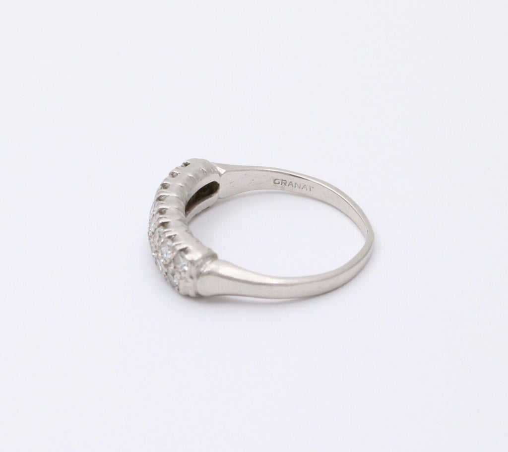Antique Art Deco Diamond Platinum Ring band, Wedding Band