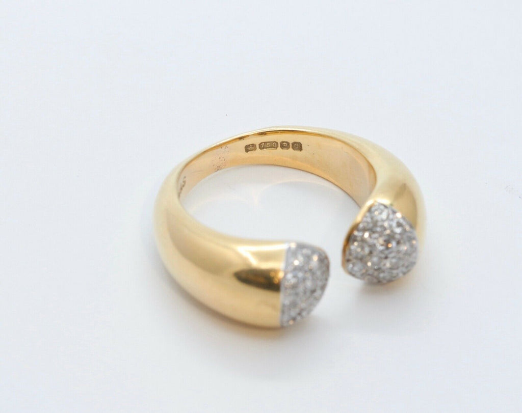 English Diamonds 18K Yellow Gold Open Ends Ring