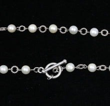 Load image into Gallery viewer, Vintage Pearl Beaded 925 Sterling Silver Necklace
