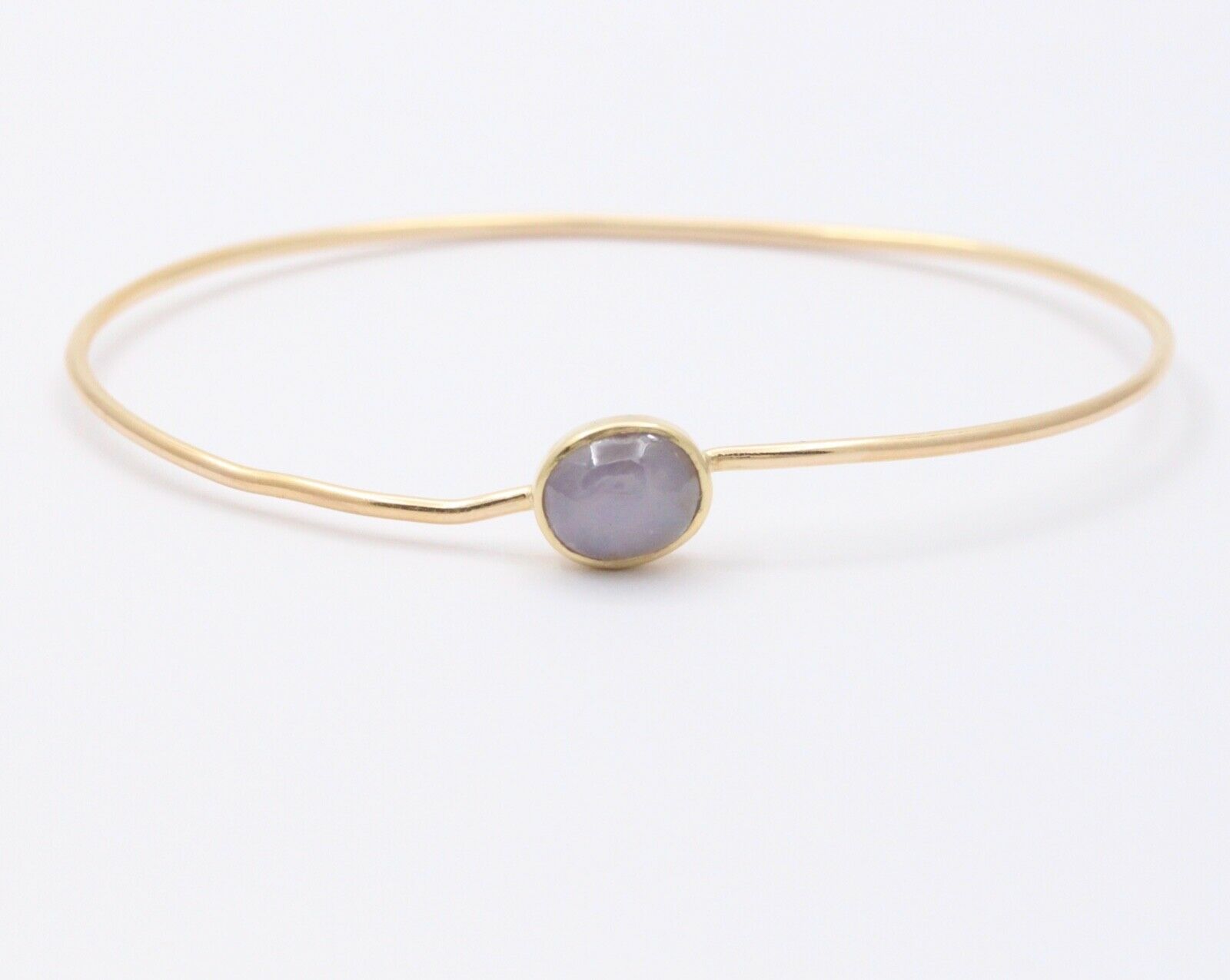 Vintage Star Sapphire 18K Yellow Gold Bangle