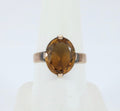Antique England 9K Gold Gold Citrine Ring. Solitaire Ring.