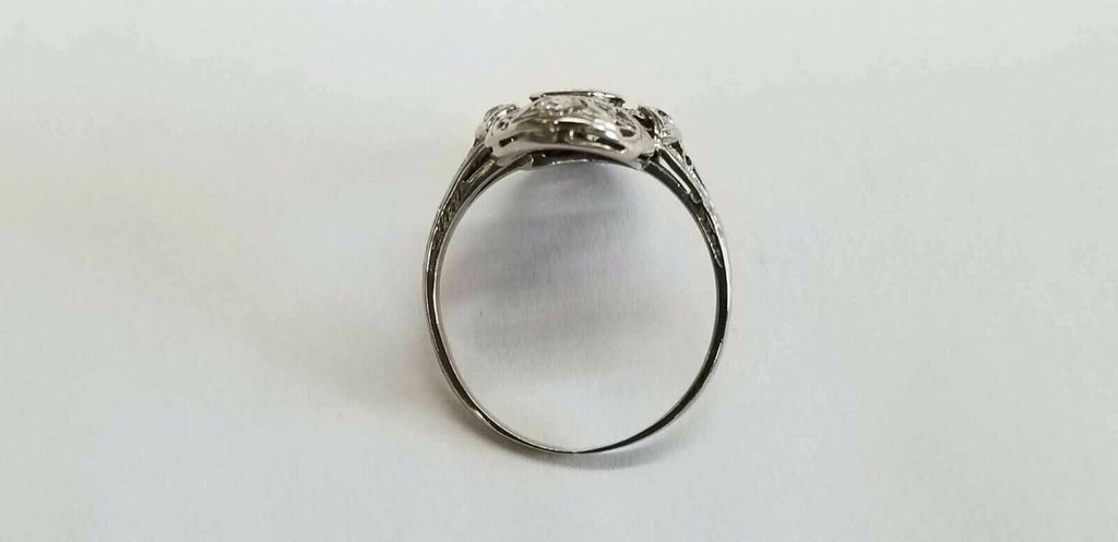 Art Deco Ladies Diamonds Sapphires Platinum Ring