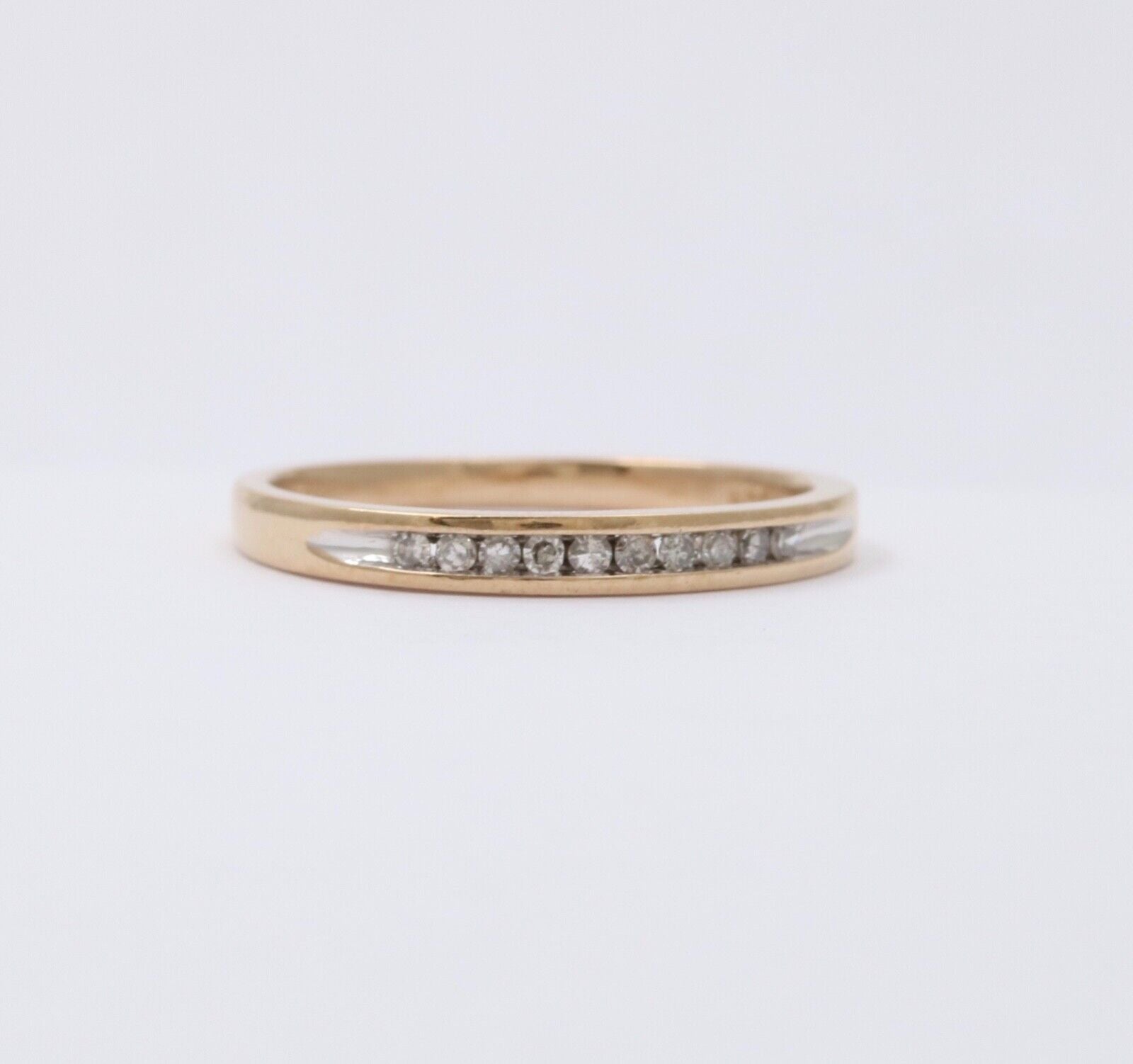 Vintage Diamonds 14K Yellow Gold Wedding Stacking Band Ring