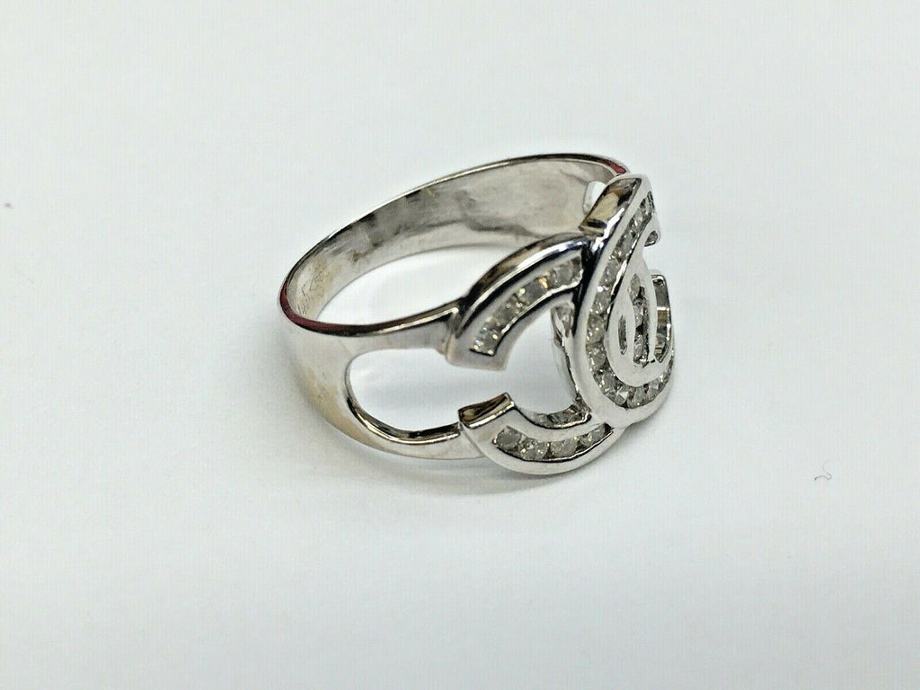 Vintage Ladies Chanel 14K White Gold Diamonds Ring