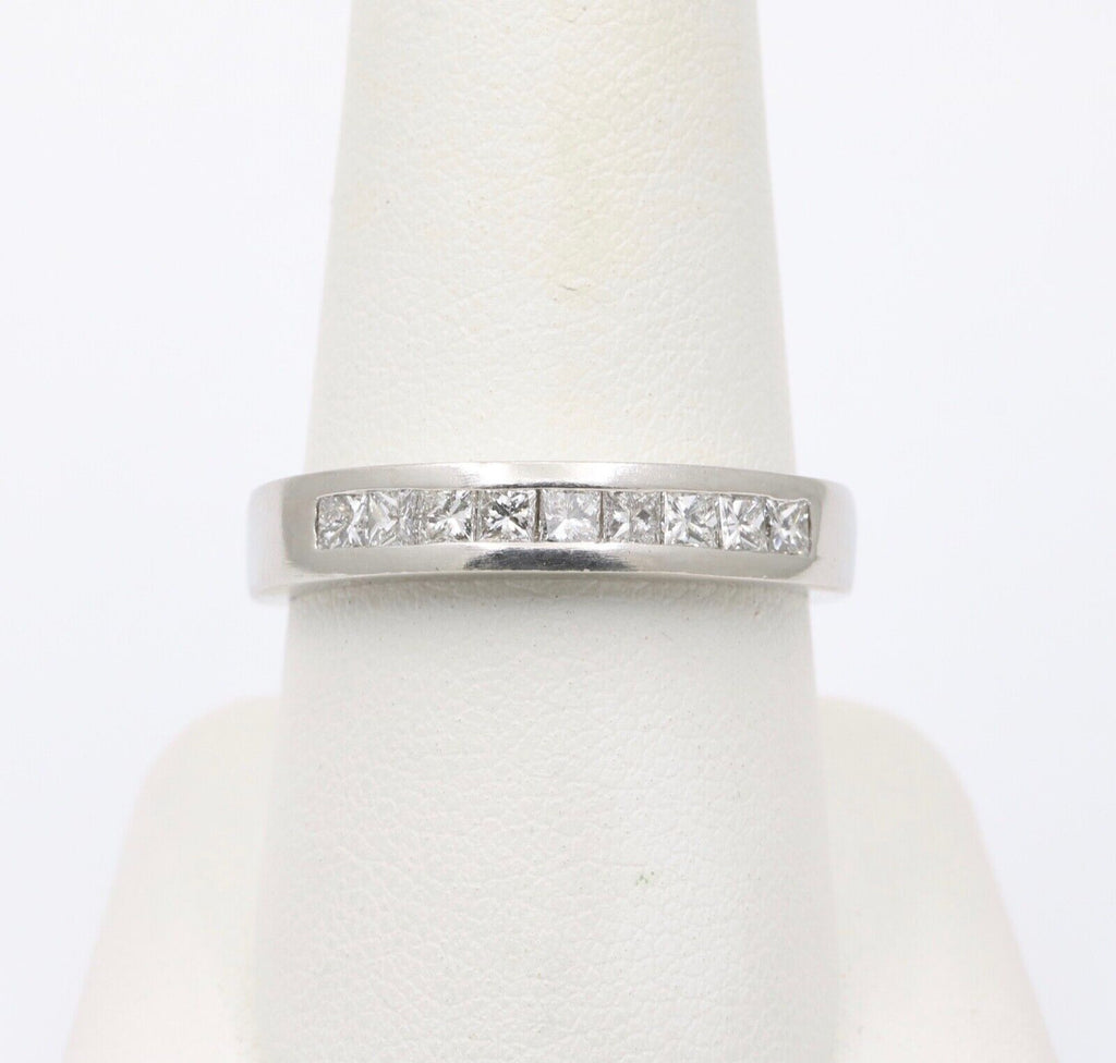 Vintage Men's Diamonds Platinum Ring Band