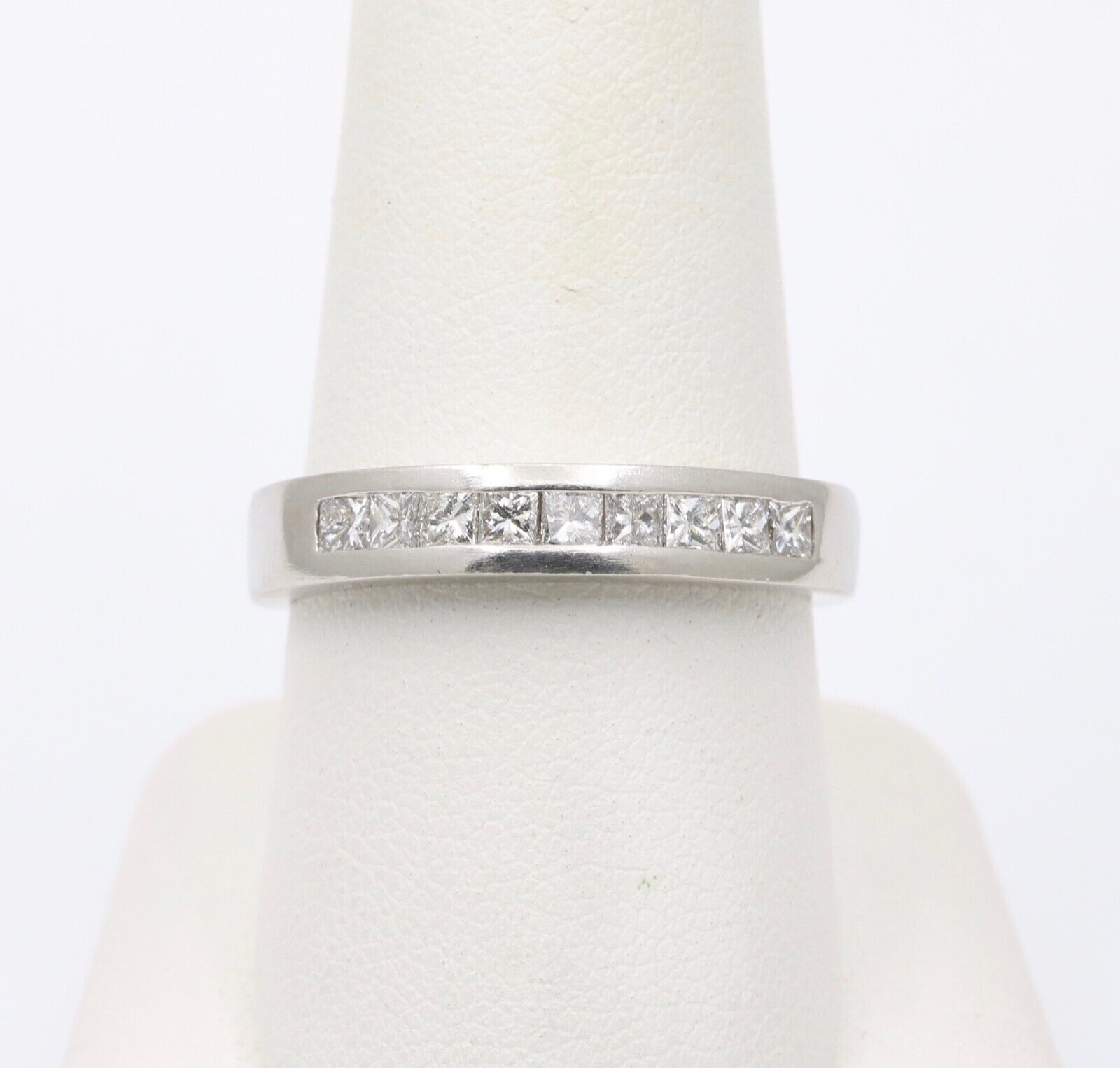 Vintage Men's Diamonds Platinum Ring Band